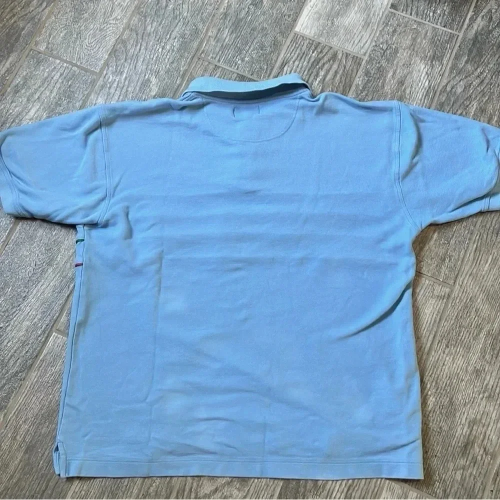 Coogi Vintage polo shirt Blue Short sleeved stripes Men’s 2X
